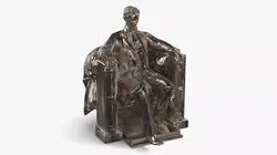 Bronze Tabletop Statue of President Lincoln 3D model