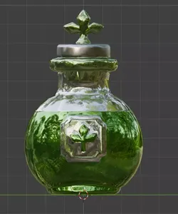 Chibi Antidote Potion - Game Ready 3D Model Low-poly 3D model