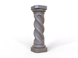 Classic Solomonic Column Twisted Architectural Pillar 3D print model