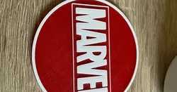 Coaster with MARVEL logo - not necessary multimaterial.