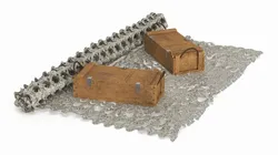 Combat Camouflage Cover with Military Transport Crates 3D model