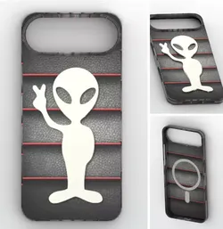 Cosmic Peace Alien MagSafe Case 3D print model