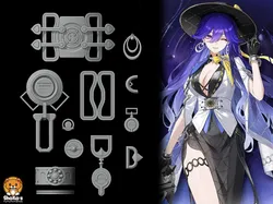 Cosplay STL Descărcare - Lucilla - Accesories - Wuthering Waves WUWA Cosplay Prop - Shokos 3D Prints