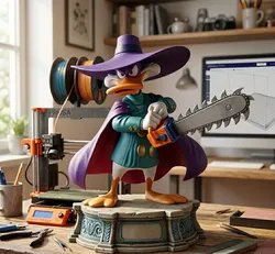 Darkwing Duck Chainsaw STL File for 3D Printing 3D print model