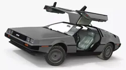 DeLorean DMC-12 Sports Coupe Rigged for Maya 3D model