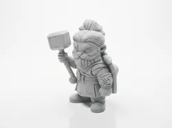 Dwarf Builder Figurine Fantasy 3D Printable