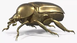 Egyptian Scarab Figurine Gold 3D model