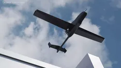 Fixed Wing Reconnaissance UAV Black 3D model