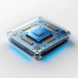 Futuristic AI Processor Core Module 3D model