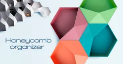 Honeycomb organizer for perfumes