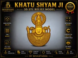 Khatu Shyam Ji 3D Relief STL  Hindu God CNC Model 3D print model