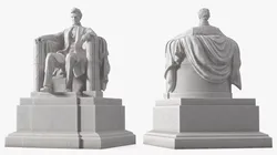 Lincoln Memorial Monument Figure with Pedestal 3D model