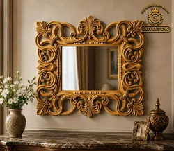 Luxury Baroque Scroll Frame STL Model 3D model