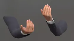 Male Arm Beckon Animated Rigged for Maya 3D model