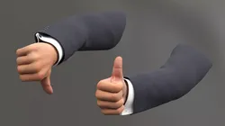 Male Arm Expressing Dislike Animated Rigged for Maya 3D model
