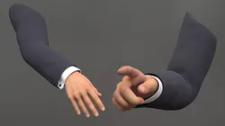 Male Arm Finger Forbid Animated Rigged for Maya 3D model