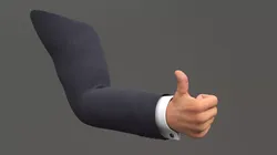 Male Arm Thumbs Up Animated Rigged for Maya 3D model