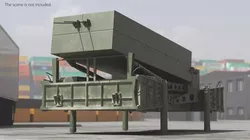 MEADS Mobile Radar Unit Stowed Green 3D model