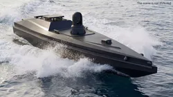 Military Naval Drone Boat Black 3D model
