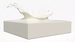 Milk Splash on Solid Block White 3D model