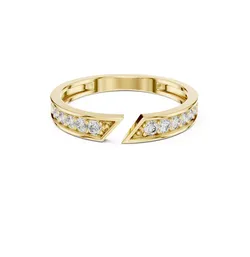 Modern Open Chevron Diamond Ring  Minimal Geometric Open Band 3D print model