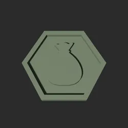Money Bag Symbol Hexagon – 3D Printable Game Token