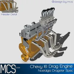Nostalgia 235 Chevy I6 Dragster Engine