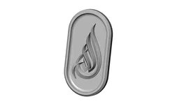 Oblong scroll Allah carved frame relief  3D print model