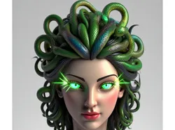 Other STL Descărcare - 4192 3D Model of Beautiful Gorgon with Snake Hair STL  DND - AStoryTeller