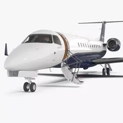 Private Jet Aircraft 650E with Cabin Rigged for Maya 3D model