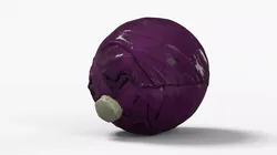 Purple Cabbage Whole Vegetable Fresh Purple Low-poly 3D model