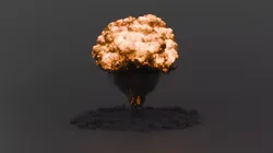 Radiation Burst Fire Cloud VDB For Blender 3D model