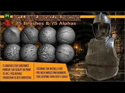 Rust and Bumps 75 Brushes 75 Alphas for Substance Painter Texture