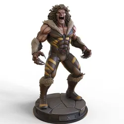 Sabretooth X Men 3D Printable Miniature Statue 3D print model