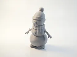Snowman Figurine Winter Holiday Decoration 3D Printable
