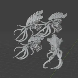 Squid Warrior heads