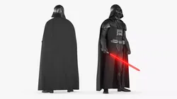 Star Wars Darth Vader Standing with Lightsaber 3D model