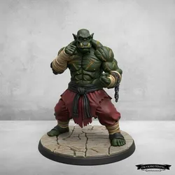 Temple-Broken Orc - Unchained Brawler (28-32mm STL)