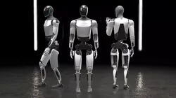 Tesla Optimus Gen 2 Humanoid Robot White Rigged for Maya 3D model