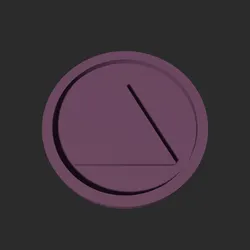 Triangle Symbol Disc – 3D Printable Game Token