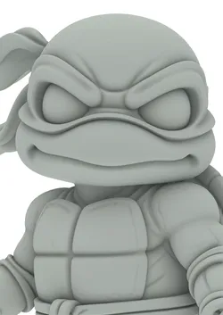 Turtle Warrior Stylized ninja Schildkroeten Kaempfer 3D print model