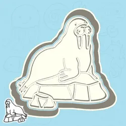Underwater world cookie cutters - walrus (style 1)