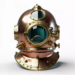 Vintage Deep Sea Diving Helmet 3D model