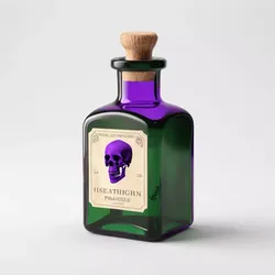 Vintage Potion Bottle Purple Skull 3D model
