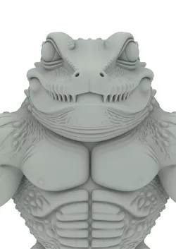 Warrior Croco Brutal Edition Krokodil Krieger 3D print model