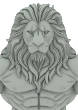 Warrior Lion Beast Edition Loewe Krieger  3D print model
