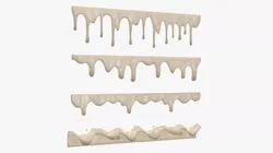 White Chocolate Drips Set 3D model
