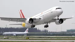 Widebody Passenger Jet Aircraft Rigged 3D model
