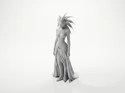 Wild Elf Fantasy Figurine 3D Printable