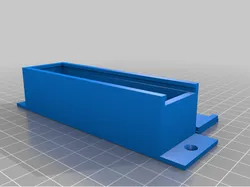 box with sliding cover and mounting tabs
